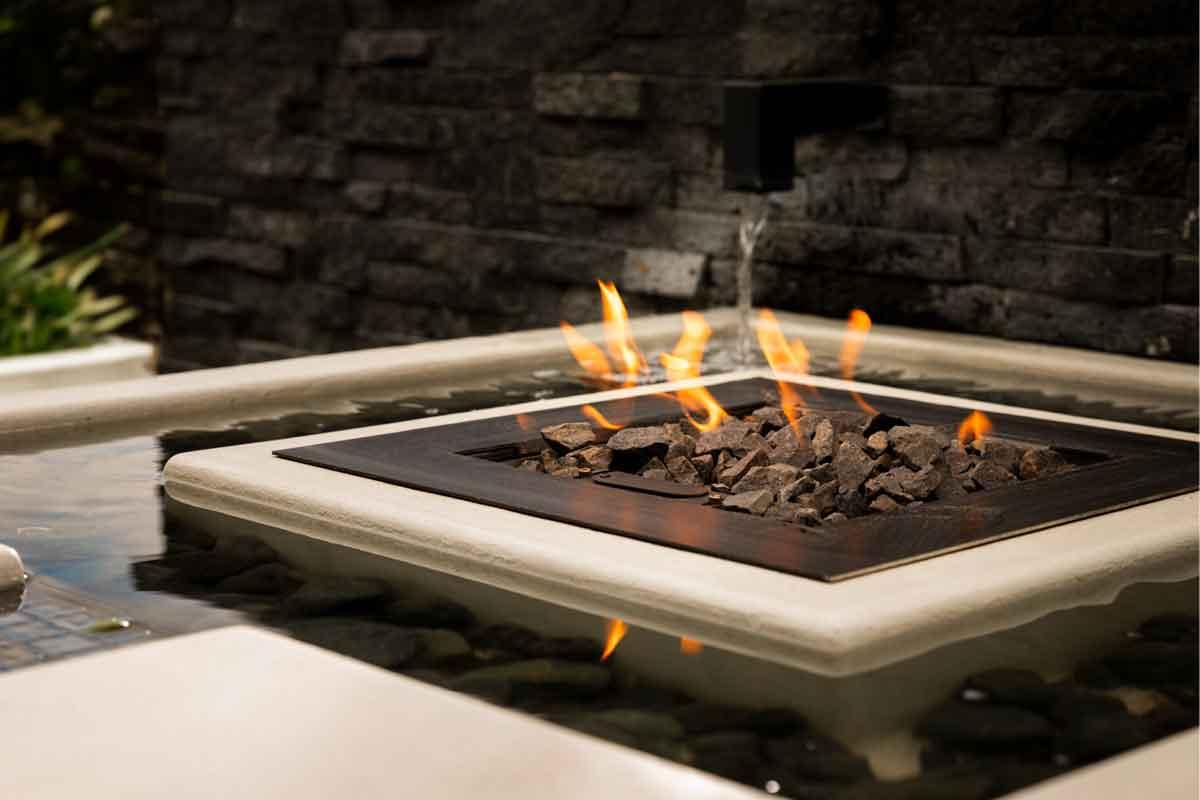 Trimline Fires outdoor built-in gas fire S30